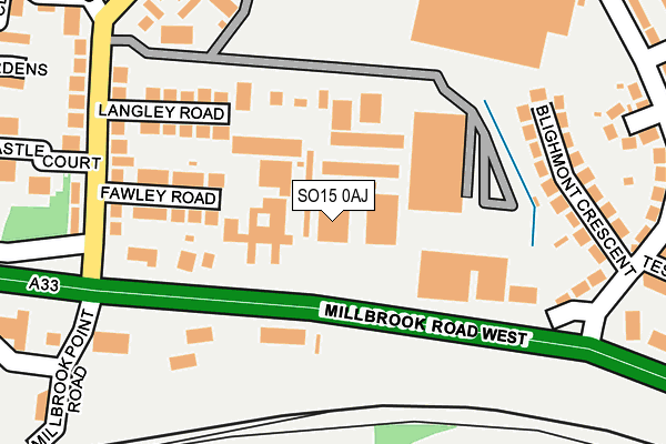 SO15 0AJ map - OS OpenMap – Local (Ordnance Survey) SO15 0AJ map - OS OpenMap – Local (Ordnance Survey)