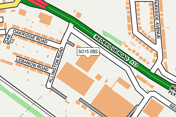 SO15 0BS map - OS OpenMap – Local (Ordnance Survey) SO15 0BS map - OS OpenMap – Local (Ordnance Survey)