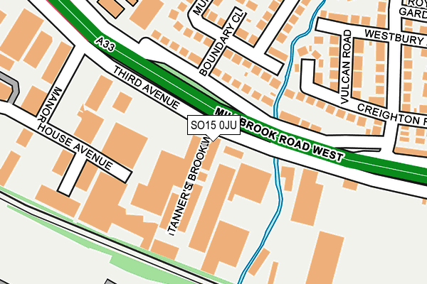 SO15 0JU map - OS OpenMap – Local (Ordnance Survey) SO15 0JU map - OS OpenMap – Local (Ordnance Survey)