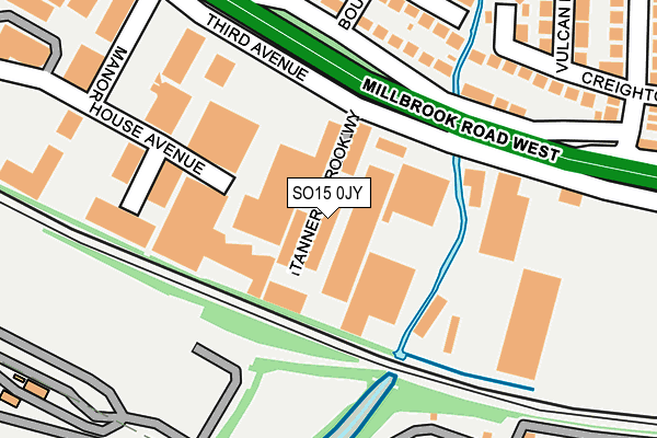SO15 0JY map - OS OpenMap – Local (Ordnance Survey) SO15 0JY map - OS OpenMap – Local (Ordnance Survey)