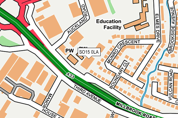 SO15 0LA map - OS OpenMap – Local (Ordnance Survey) SO15 0LA map - OS OpenMap – Local (Ordnance Survey)
