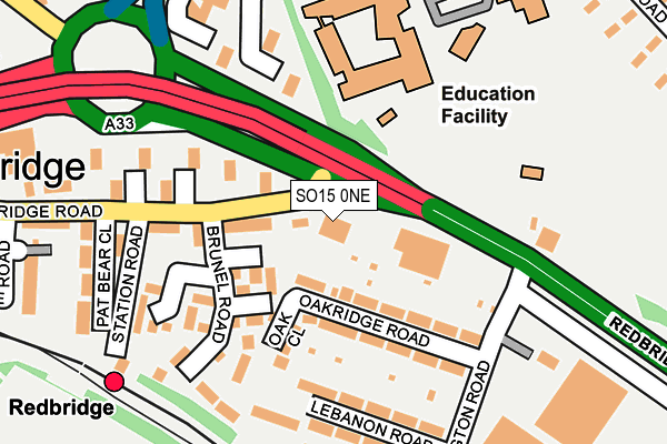 SO15 0NE map - OS OpenMap – Local (Ordnance Survey) SO15 0NE map - OS OpenMap – Local (Ordnance Survey)