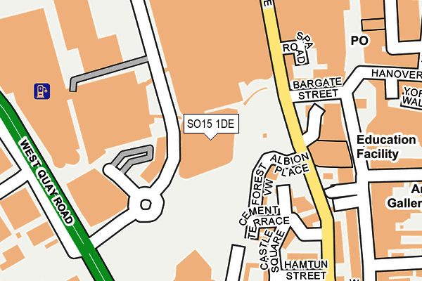 SO15 1DE map - OS OpenMap – Local (Ordnance Survey) SO15 1DE map - OS OpenMap – Local (Ordnance Survey)