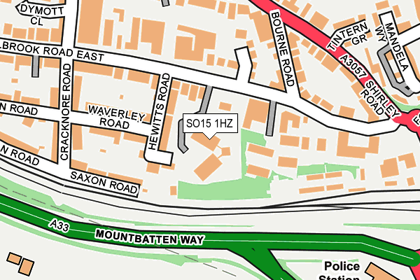 SO15 1HZ map - OS OpenMap – Local (Ordnance Survey) SO15 1HZ map - OS OpenMap – Local (Ordnance Survey)