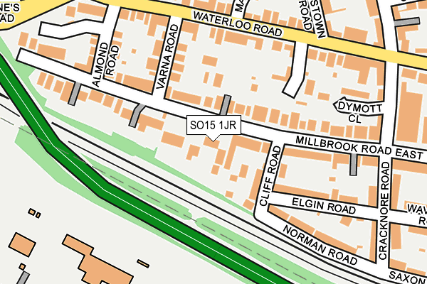 SO15 1JR map - OS OpenMap – Local (Ordnance Survey) SO15 1JR map - OS OpenMap – Local (Ordnance Survey)