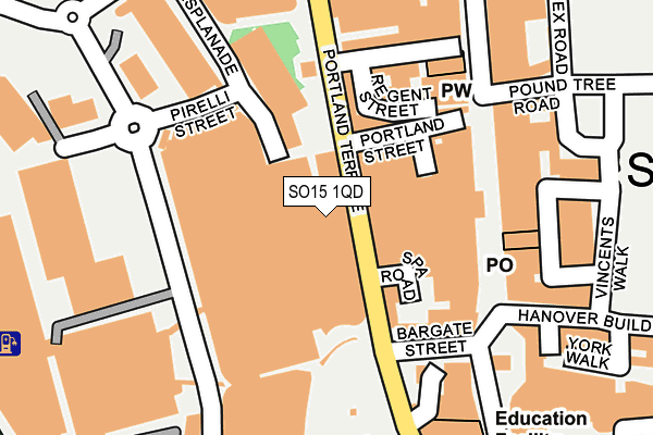 SO15 1QD map - OS OpenMap – Local (Ordnance Survey) SO15 1QD map - OS OpenMap – Local (Ordnance Survey)