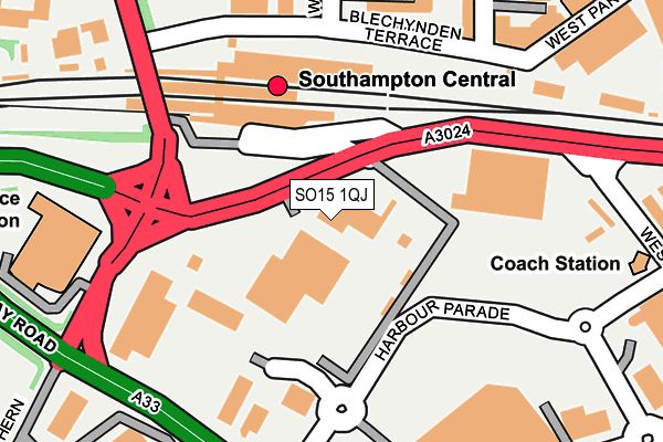 SO15 1QJ map - OS OpenMap – Local (Ordnance Survey) SO15 1QJ map - OS OpenMap – Local (Ordnance Survey)