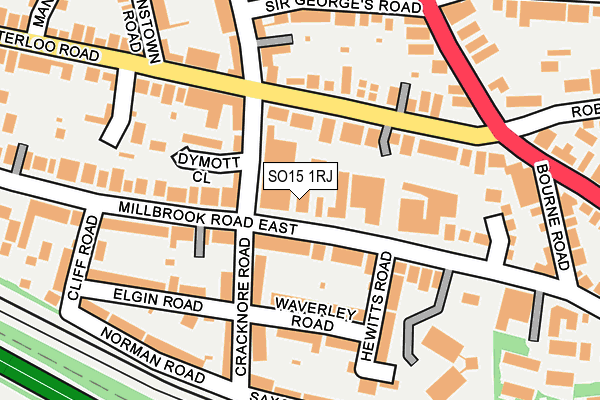 SO15 1RJ map - OS OpenMap – Local (Ordnance Survey) SO15 1RJ map - OS OpenMap – Local (Ordnance Survey)