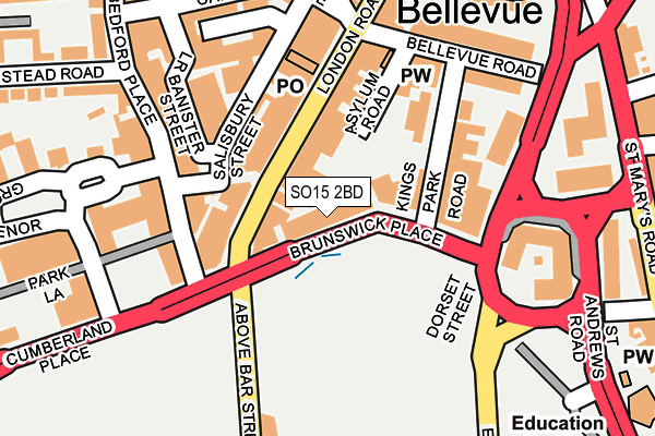 SO15 2BD map - OS OpenMap – Local (Ordnance Survey) SO15 2BD map - OS OpenMap – Local (Ordnance Survey)