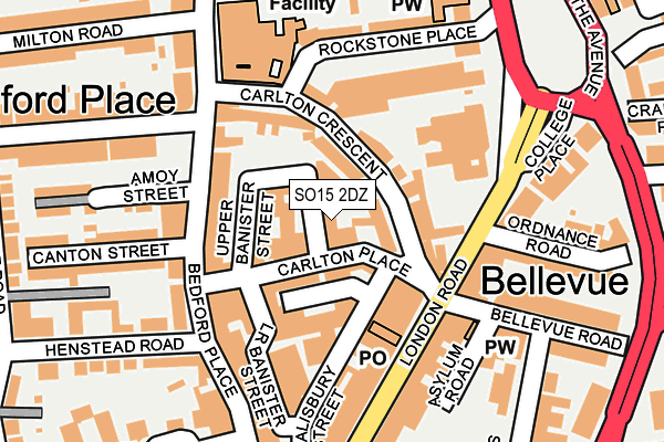 SO15 2DZ map - OS OpenMap – Local (Ordnance Survey) SO15 2DZ map - OS OpenMap – Local (Ordnance Survey)