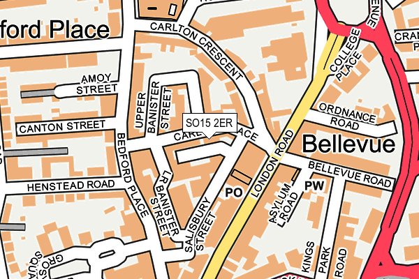 SO15 2ER map - OS OpenMap – Local (Ordnance Survey) SO15 2ER map - OS OpenMap – Local (Ordnance Survey)