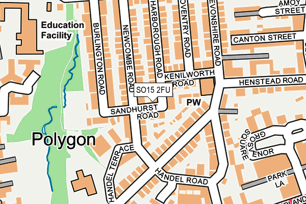 SO15 2FU map - OS OpenMap – Local (Ordnance Survey) SO15 2FU map - OS OpenMap – Local (Ordnance Survey)