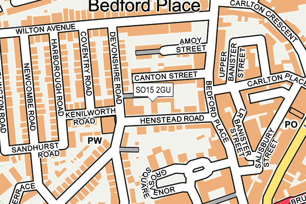SO15 2GU map - OS OpenMap – Local (Ordnance Survey) SO15 2GU map - OS OpenMap – Local (Ordnance Survey)