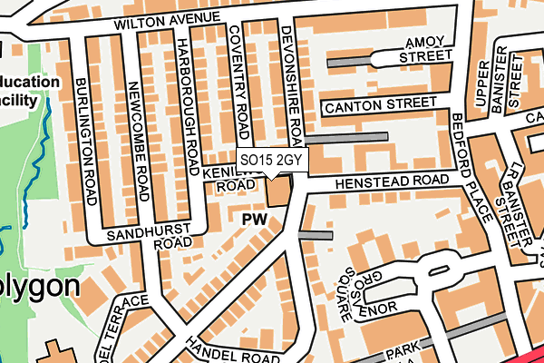 SO15 2GY map - OS OpenMap – Local (Ordnance Survey) SO15 2GY map - OS OpenMap – Local (Ordnance Survey)