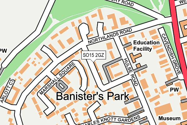 SO15 2GZ map - OS OpenMap – Local (Ordnance Survey) SO15 2GZ map - OS OpenMap – Local (Ordnance Survey)
