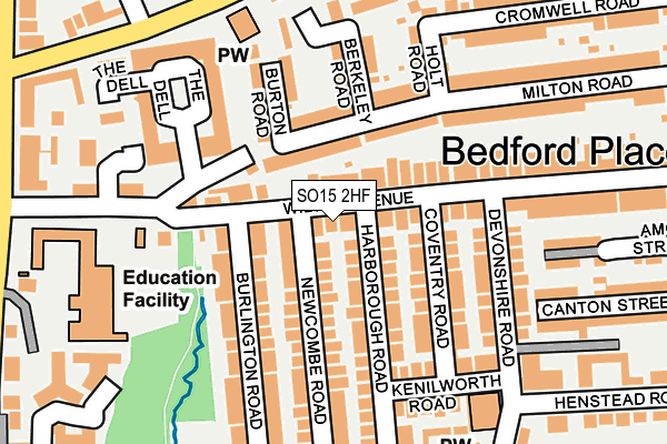 SO15 2HF map - OS OpenMap – Local (Ordnance Survey) SO15 2HF map - OS OpenMap – Local (Ordnance Survey)