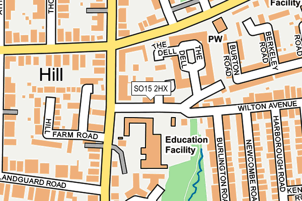 SO15 2HX map - OS OpenMap – Local (Ordnance Survey) SO15 2HX map - OS OpenMap – Local (Ordnance Survey)