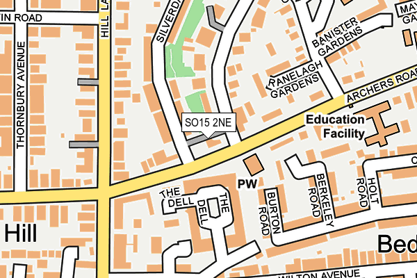 SO15 2NE map - OS OpenMap – Local (Ordnance Survey) SO15 2NE map - OS OpenMap – Local (Ordnance Survey)