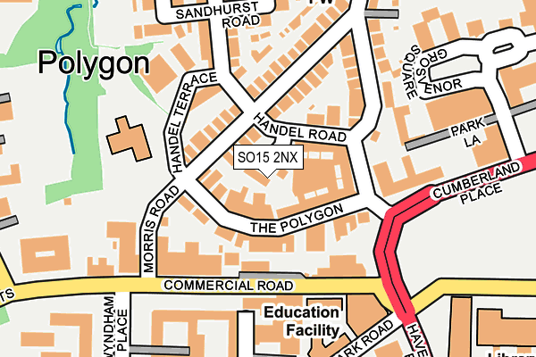 SO15 2NX map - OS OpenMap – Local (Ordnance Survey) SO15 2NX map - OS OpenMap – Local (Ordnance Survey)