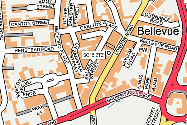 SO15 2TZ map - OS OpenMap – Local (Ordnance Survey) SO15 2TZ map - OS OpenMap – Local (Ordnance Survey)