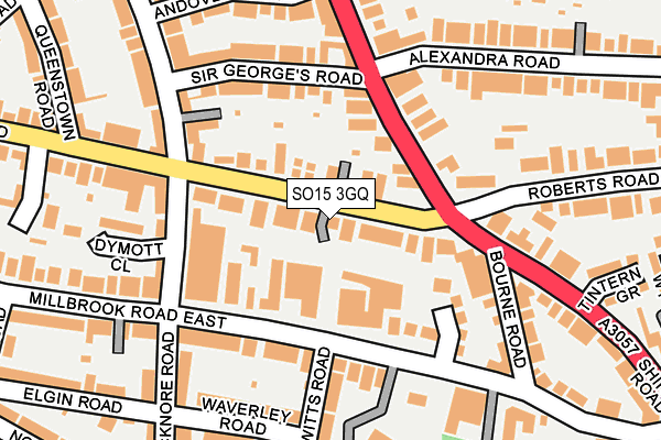 SO15 3GQ map - OS OpenMap – Local (Ordnance Survey) SO15 3GQ map - OS OpenMap – Local (Ordnance Survey)