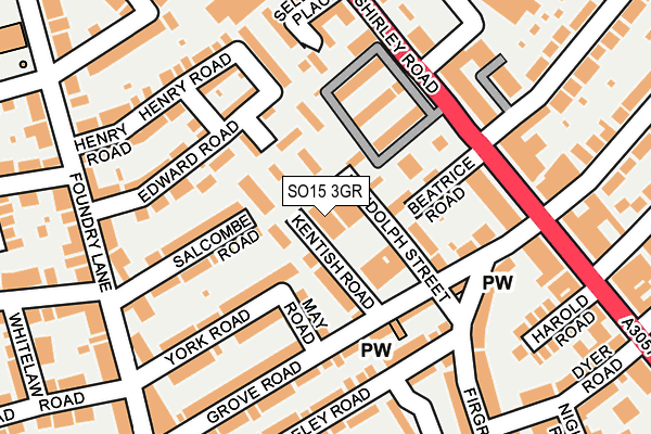 SO15 3GR map - OS OpenMap – Local (Ordnance Survey) SO15 3GR map - OS OpenMap – Local (Ordnance Survey)