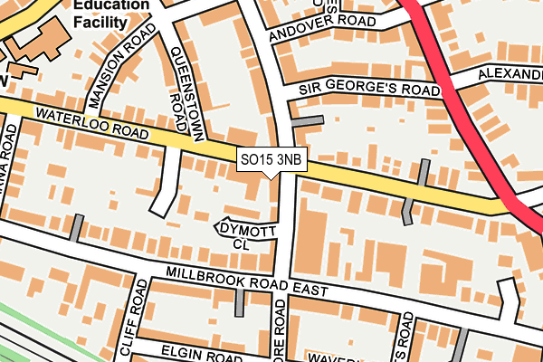 SO15 3NB map - OS OpenMap – Local (Ordnance Survey) SO15 3NB map - OS OpenMap – Local (Ordnance Survey)