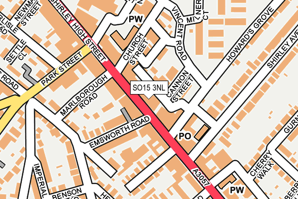 SO15 3NL map - OS OpenMap – Local (Ordnance Survey) SO15 3NL map - OS OpenMap – Local (Ordnance Survey)