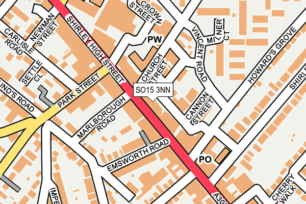 SO15 3NN map - OS OpenMap – Local (Ordnance Survey) SO15 3NN map - OS OpenMap – Local (Ordnance Survey)