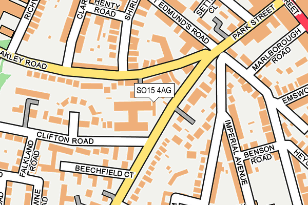 SO15 4AG map - OS OpenMap – Local (Ordnance Survey) SO15 4AG map - OS OpenMap – Local (Ordnance Survey)