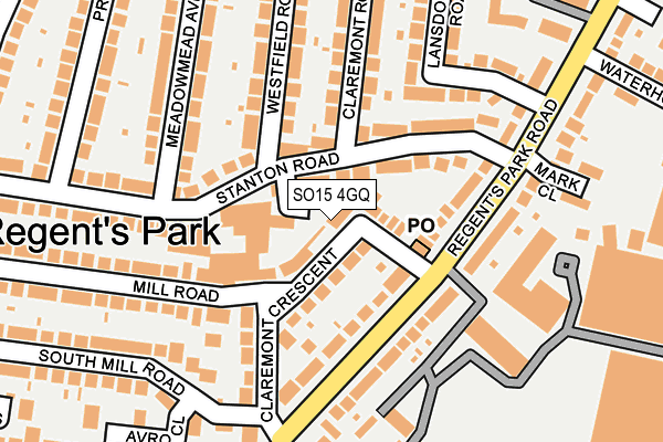 SO15 4GQ map - OS OpenMap – Local (Ordnance Survey) SO15 4GQ map - OS OpenMap – Local (Ordnance Survey)