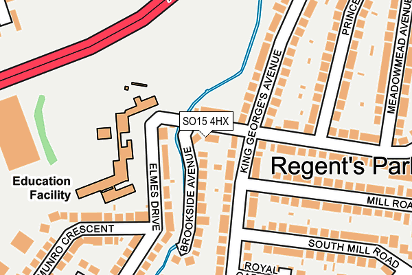 SO15 4HX map - OS OpenMap – Local (Ordnance Survey) SO15 4HX map - OS OpenMap – Local (Ordnance Survey)