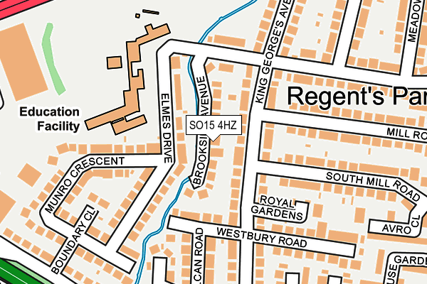 SO15 4HZ map - OS OpenMap – Local (Ordnance Survey) SO15 4HZ map - OS OpenMap – Local (Ordnance Survey)