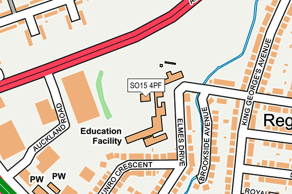 SO15 4PF map - OS OpenMap – Local (Ordnance Survey) SO15 4PF map - OS OpenMap – Local (Ordnance Survey)
