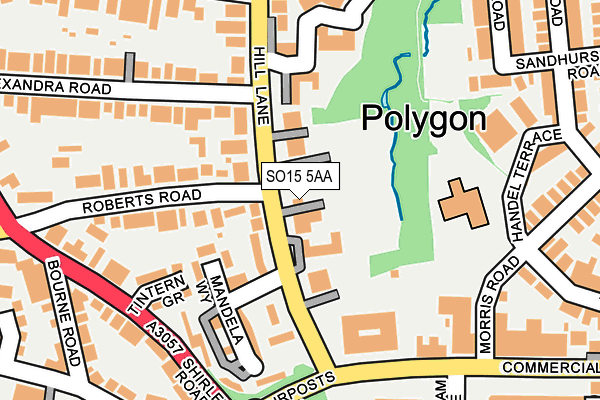 SO15 5AA map - OS OpenMap – Local (Ordnance Survey) SO15 5AA map - OS OpenMap – Local (Ordnance Survey)