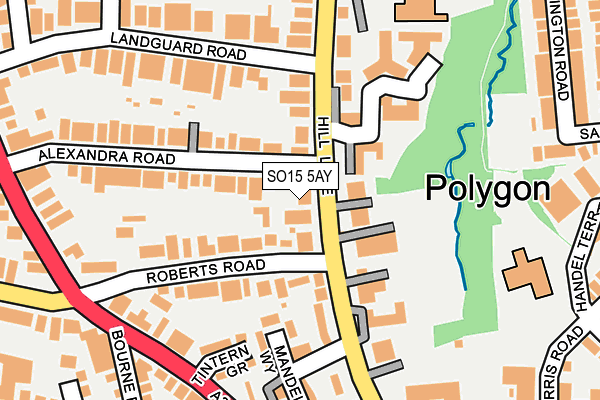 SO15 5AY map - OS OpenMap – Local (Ordnance Survey) SO15 5AY map - OS OpenMap – Local (Ordnance Survey)