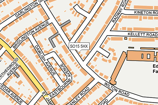 SO15 5HX map - OS OpenMap – Local (Ordnance Survey) SO15 5HX map - OS OpenMap – Local (Ordnance Survey)