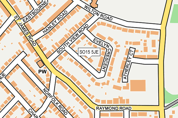 SO15 5JE map - OS OpenMap – Local (Ordnance Survey) SO15 5JE map - OS OpenMap – Local (Ordnance Survey)