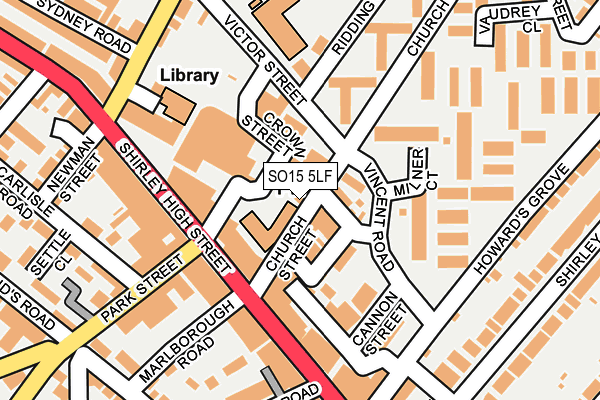 SO15 5LF map - OS OpenMap – Local (Ordnance Survey) SO15 5LF map - OS OpenMap – Local (Ordnance Survey)