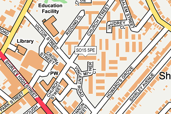 SO15 5PE map - OS OpenMap – Local (Ordnance Survey) SO15 5PE map - OS OpenMap – Local (Ordnance Survey)