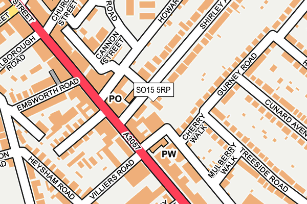 SO15 5RP map - OS OpenMap – Local (Ordnance Survey) SO15 5RP map - OS OpenMap – Local (Ordnance Survey)