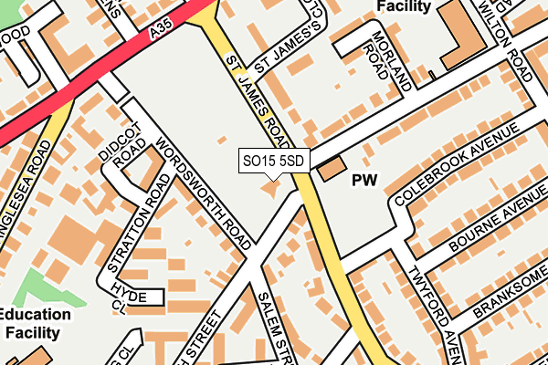 SO15 5SD map - OS OpenMap – Local (Ordnance Survey) SO15 5SD map - OS OpenMap – Local (Ordnance Survey)