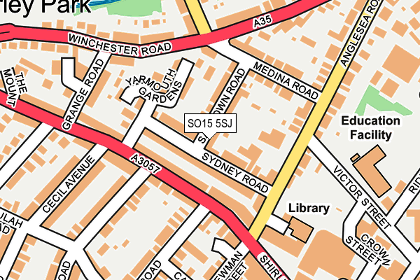 SO15 5SJ map - OS OpenMap – Local (Ordnance Survey) SO15 5SJ map - OS OpenMap – Local (Ordnance Survey)