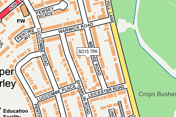 SO15 7PA map - OS OpenMap – Local (Ordnance Survey) SO15 7PA map - OS OpenMap – Local (Ordnance Survey)
