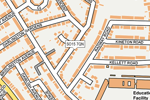 SO15 7QN map - OS OpenMap – Local (Ordnance Survey) SO15 7QN map - OS OpenMap – Local (Ordnance Survey)
