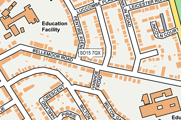 SO15 7QX map - OS OpenMap – Local (Ordnance Survey)