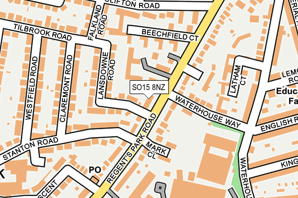 SO15 8NZ map - OS OpenMap – Local (Ordnance Survey) SO15 8NZ map - OS OpenMap – Local (Ordnance Survey)