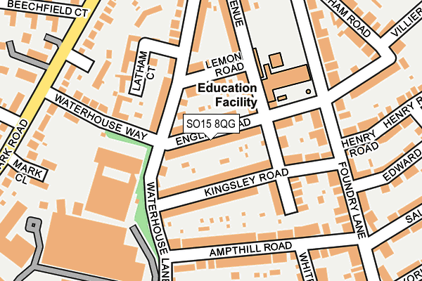 SO15 8QG map - OS OpenMap – Local (Ordnance Survey) SO15 8QG map - OS OpenMap – Local (Ordnance Survey)