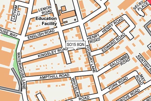 SO15 8QN map - OS OpenMap – Local (Ordnance Survey) SO15 8QN map - OS OpenMap – Local (Ordnance Survey)