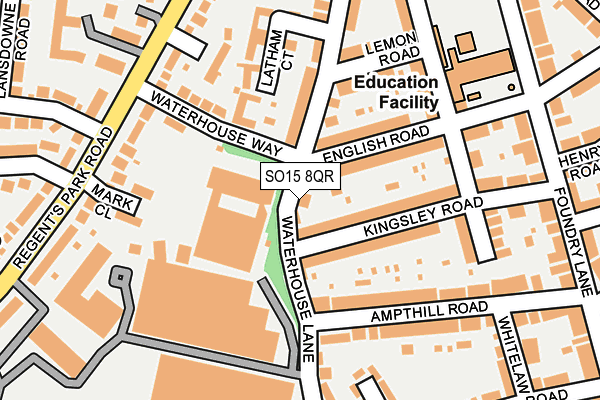 SO15 8QR map - OS OpenMap – Local (Ordnance Survey) SO15 8QR map - OS OpenMap – Local (Ordnance Survey)